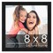 8x8 Solid Wood Picture Frame with UV-Resistant Acrylic & Acid-Free Backing, Available in 6 Finishes: Matte Black, Matte White, Metallic Bronze, Silver, Natural Wood Grain & Mahogany